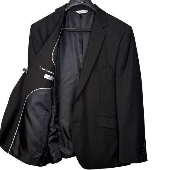 Lineage Black 2-Piece Suit 44R Jacket 38W Pants NWT - Picture 1 of 6